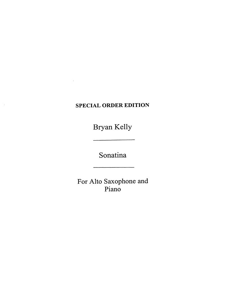 Sonatina For E Flat Saxophone And Piano